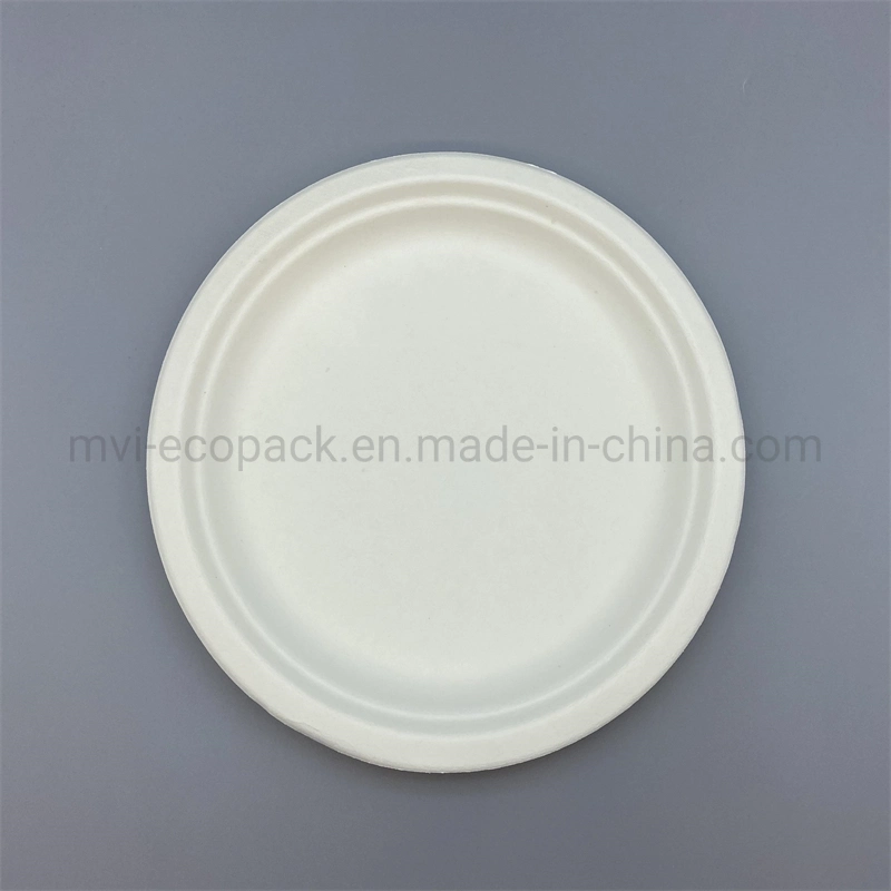 Biodegradable Disposable 9.5" Sugarcane Bagasse Round Plate